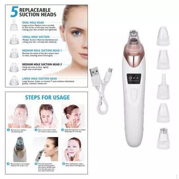 Вакуумный отсос перезаряжаемый легкий инструмент для извлечения пор с ЖК-экраном для