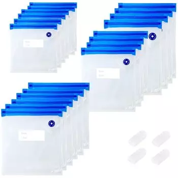 Вакуумный пакет 20 штук Типы Поставляется с 4 запечатывающими слайдерами Материал Двойная молния Свежесть Антибактериальный пакет (4 размера 2221см, 2628см, белый