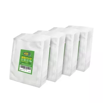 Вакуумный пакет FRESHPAK с тиснением 10x15 см 4x100 штук Нейлоновый ромбовидный узор Длительная свежесть Сохранение продуктов Размораживание в микроволновой печи Хранение в замороженном виде