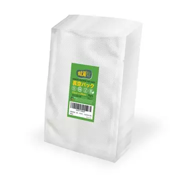 Вакуумный пакет FRESHPAK с тиснением 15x25 см 100 шт. Нейлон Diamond Длительная свежесть Сохранение продуктов Размораживание в микроволновой печи Хранение в замороженном виде