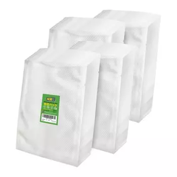 Вакуумный пакет FRESHPAK с тиснением 20x30 см 4x100 штук Нейлон Diamond Длительная свежесть Сохранение продуктов Размораживание в микроволновой печи Хранение в замороженном виде