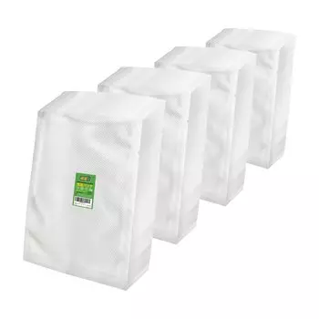 Вакуумный пакет FRESHPAK с тиснением 30x40 см 4x100 штук Нейлон Diamond Длительная свежесть Сохранение продуктов Размораживание в микроволновой печи Хранение в замороженном виде