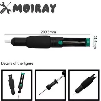 Вакуумный паяльник, отсос для оловянного припоя, мощный отсос для отпайки с дополнительной насадкой, ручные сварочные инструменты