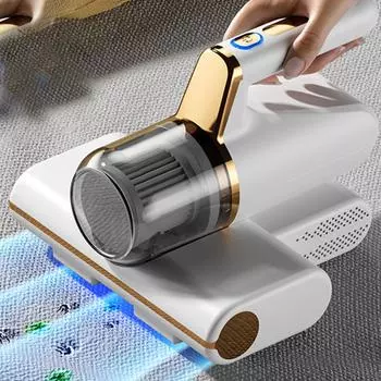 Вакуумный пылесос для удаления клещей с беспроводной зарядкой, мощное всасывание, многофункциональный пылесос для защиты здоровья, УФ-кровать, белый для дома
