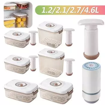 Вакуумный ящик для хранения продуктов, вакуумный контейнер для пищевых продуктов, органайзер для холодильника, многофункциональные контейнеры для мяса, фруктов, овощей CHINA