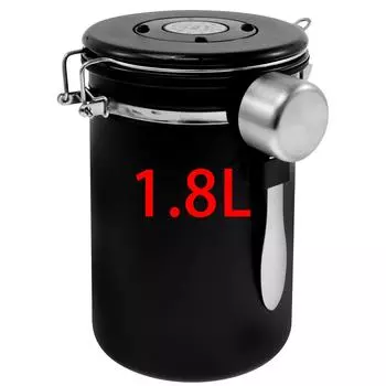 Вакуумный резервуар для кофейных зерен из нержавеющей стали, контейнеры для чайных листьев, теплозащитный кухонный контейнер для хранения с совком