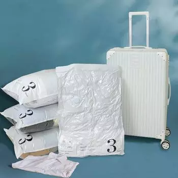 Вакуумный ручной компрессионный мешок, не пропускающий воздух, дорожная сумка для хранения багажа, специальная одежда, одеяла, сумка-органайзер 40*60cm прозрачный