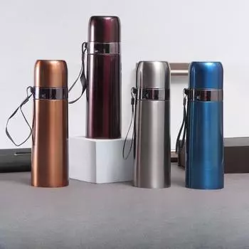 Вакуумный спортивный чайник из нержавеющей стали, термос, уличный портативный слинг, горшок для альпинизма 500ml