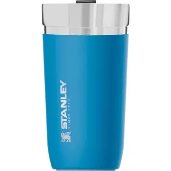 Вакуумный стакан STANLEY Go синего цвета с крышкой, вакуумный изолированный стакан из нержавеющей стали, термоизоляция для кофе, можно мыть в посудомоечной машине, гарантия, японский, 0,47 л синий