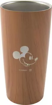 Вакуумный стакан Yaxel Disney Wood Grain MB 440 мл (Микки) коричневый