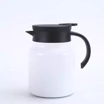 Вакуумный термос из нержавеющей стали 316 с ручкой. Портативный чайник для тушения. Интеллектуальный термочувствительный чайник большой емкости для замачивания. 800ml красный