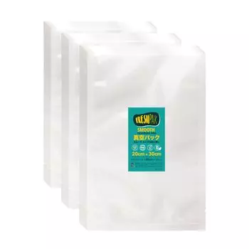 Вакуумный упаковочный пакет для вакуумной упаковочной машины FRESHPAK гладкий без тиснения 20x30 см 3x100 штук вакуумный пакет высокой прочности 5-сторонний стандартный пакет нейлон