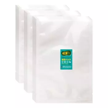 Вакуумный упаковочный пакет для вакуумной упаковочной машины FRESHPAK гладкий без тиснения 25x37 см 3x100 шт. вакуумный пакет высокой прочности 5-сторонний стандартный пакет нейлон