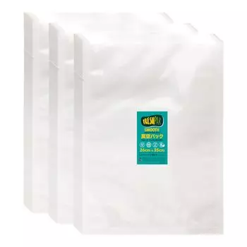 Вакуумный упаковочный пакет, вакуумная упаковочная машина, пакет FRESHPAK, гладкий, без тиснения, 26x35 см, 3x100 штук, вакуумный пакет, высокая прочность, 5 сторон, стандартный пакет, нейлон