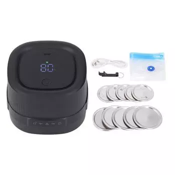 Вакуумный упаковщик для банок со светодиодным большим экраном, перезаряжаемая электрическая вакуумная упаковочная машина для банок