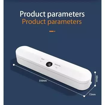 Вакуумный упаковщик для хранения продуктов питания, компактный, со светодиодными индикаторами и 10 карманами для запечатывания пленки Вакуумный упаковщик