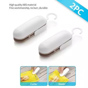 Вакуумный упаковщик для пищевых продуктов, электрический портативный аппарат для хранения, ручной инструмент 2 шт.