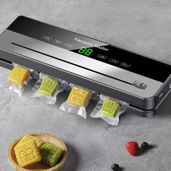 Вакуумный упаковщик для сухой и влажной пищи. Упаковывание домашнего хлеба без пакетов. with 50 bags