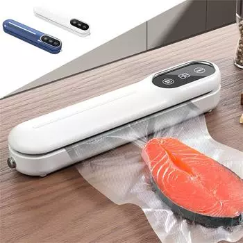Вакуумный упаковщик, компактный дизайн, мощная система всасывания, сухой и влажный режимы, простота в эксплуатации, автоматический кухонный упаковщик пищевых продуктов One Size синий