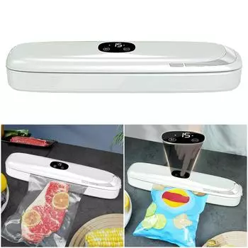 Вакуумный упаковщик One Touch Вакуумная упаковочная машина Автоматическая бытовая вакуумная упаковочная машина для пищевых продуктов Мощная вакуумная упаковочная машина зелёный