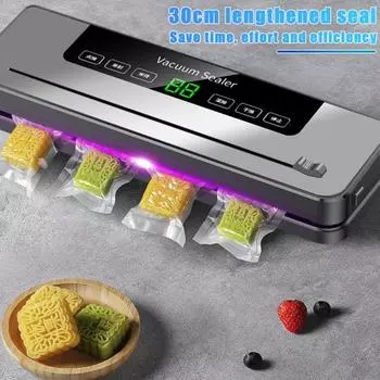 Вакуумный упаковщик с мощным сенсорным экраном, высокоскоростным двигателем, водонепроницаемым всасывающим устройством, съемной конструкцией, США US Plug темно-серого