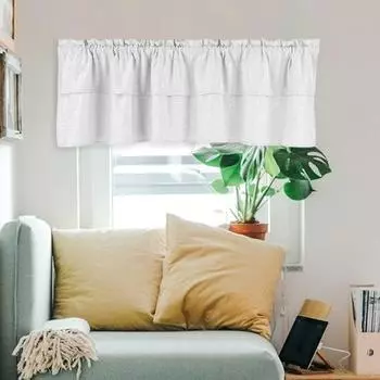 Valance однотонный износостойкий светофильтр легкий уход декоративная втулка для ванной комнаты белый