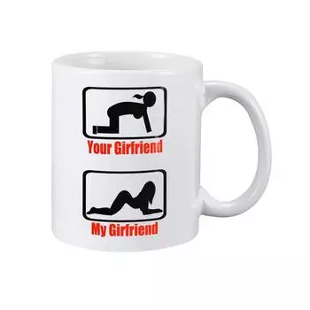 Valentine S Day Couple Cup Ceramic Mug Sub Coffee Cup Water Cup Dunder Mifflin Office Office 301-400ml белый
