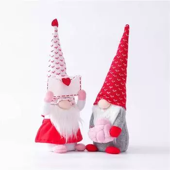 Valentine s Day Faceless Gnome Plush Doll Ornament Nordic Gnome Valentines Day for Home Decoration Valentines Day Gifts Toys