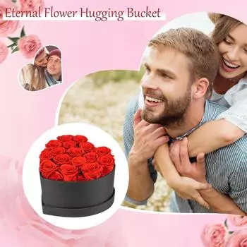 Valentine s Day Gift Heart Box Of 16 Roses Commemorative Gift Birthday Girlfriend Wife One Size красный