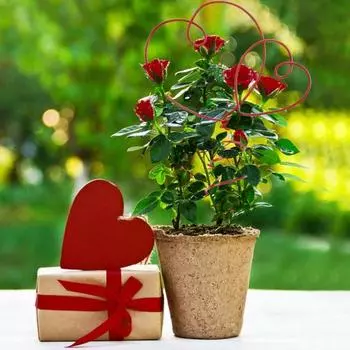 Valentine s Day Heart Tree Topper Metal Intertwined Red Love Heart Tree Topper