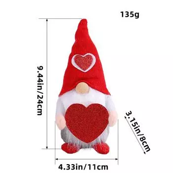 Valentine S Day Knitted Hat Doll Faceless Doll Bow Arrow Love Doll C3-21 hug peach heart model