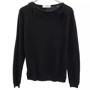 VALENTINO Made in Italy Cashmere Blend Long sleeve knit 44 Beaded Sweater Women Used