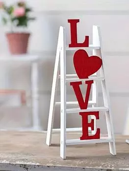 Валентиновская лестница 2025 Новая деревянная лестница ко Дню святого Валентина Табличка ко Дню святого Валентина Акриловая лестница любви Декор стола Подарки на День святого Валентина spain
