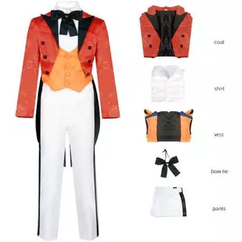 Valeska Gotham Jerome Cosplay Costume Suit Tuxedo Joker Set Roleparty Outfit XS