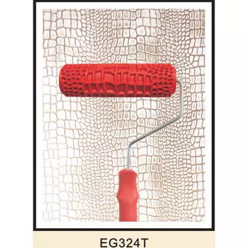 Валик для рисования с различным тиснением и пластиковой ручкой, инструмент-кисть, 7 дюймов, L 17.9x5.2cm