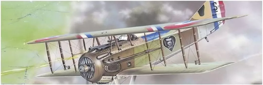 VALOM French Spud 13 Biplane Fighter Набор из 2 пластиковых моделей CV14412 1/144