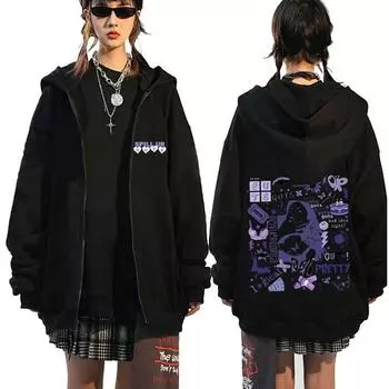 Vampire Guts World Tour Концертная Графическая Толстовка На Молнии Мужская Женская Уютная Куртка Оверсайз На Молнии Мужская Модная Эстетическая Толстовка S