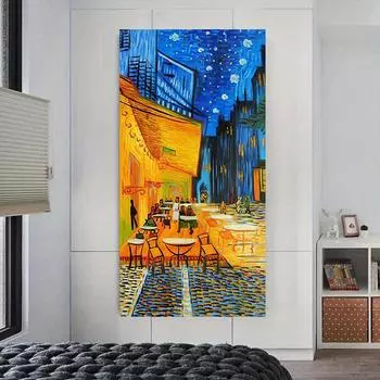 Ван Гог Вертикальные Знаменитые Картины Холст Картины Постеры и Печать Настенная Картина Для Гостиной Домашний Декор 20x40cm