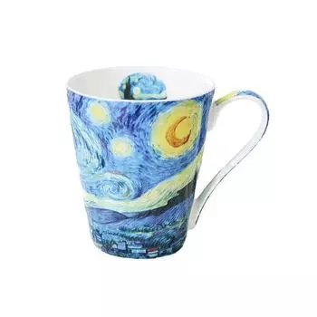 Van Gogh Monet Coffee Cup European Style Small Luxury Mug Ceramic Office Cup Gift Souvenir 401-500ml