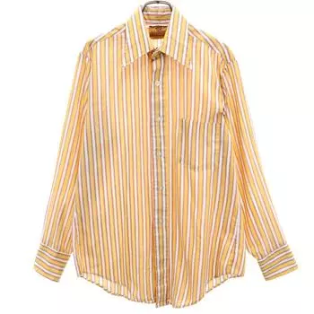 VAN HEUSEN 70-е годы Рубашка с длинным рукавом в полоску 15/32 417 Старый винтаж Мужская Б/У