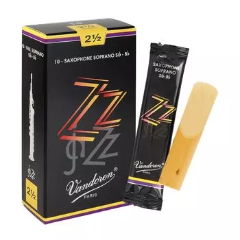 Vandoren Soprano Saxophone Reed ZZZ Hardness 2-1/2 (10 pieces)