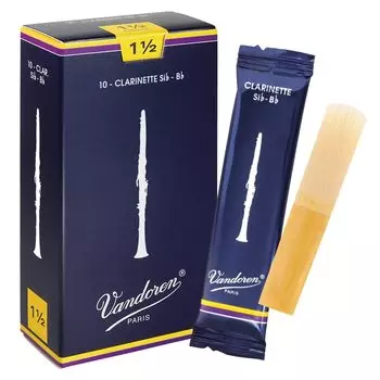Vandoren Traditional 1 Reed for Bb Clarinet Hardness 1/2 (Vandoren)