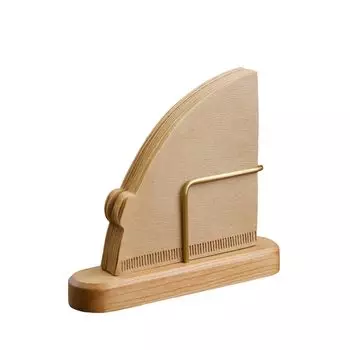 Vandroop Coffee Filter Case Wooden Paper Filter Organization Space Saving Storage Filter Holder (Cherry)