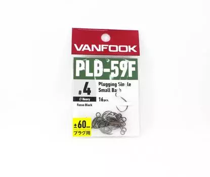 Vanfook PLB-59F Одинарный крючок с маленькой бородкой, размер 4 (9122)