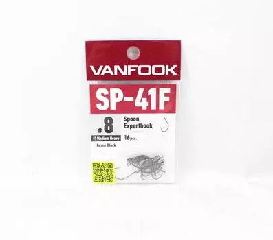 Vanfook SP-41F Spoon Expert Крючок средний тяжелый, размер 8, 16 шт./упак. Черный (9030)