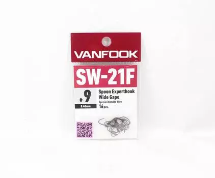 Vanfook SW-21F Spoon Expert Широкий крючок, размер 9, 16 шт./упак. Черный (8293)