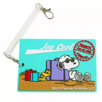 Vanguard Snoopy Tag Suitcase Name for IC card case and commuter Character Cute Joe Cool stretchable Joe Cool (also pass) (with strap)