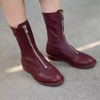 VANGULL/брендовые женские ботильоны, однотонные супермягкие ботинки из овчины, дикая обувь, увеличенные ботинки в стиле вестерн