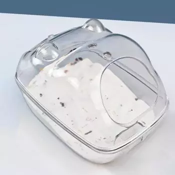 Ванна для хомяка, прозрачная мультяшная PS, песочная ванночка для мелких животных, туалет, товары для домашних животных M