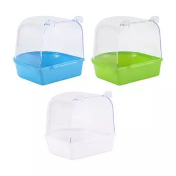 Ванна для купания попугаев, аксессуары для клеток неразлучников, попугаи, бокс для купания домашних животных, миска для душа с водой для попугаев, домик для купания попугаев белый